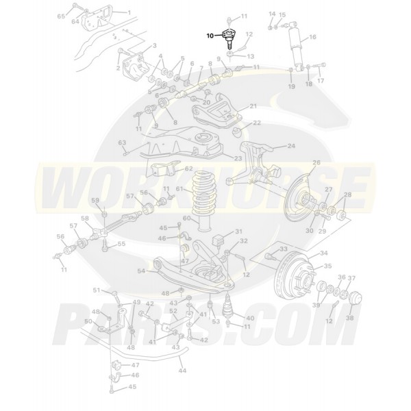 W8002144  -  Stud Asm - Steering Knuckle Upper Control Arm Ball